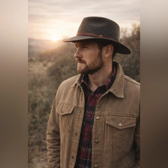 Mens Dorfman Pacific Wool Felt Rancher Hat XL - Picture 2 of 9